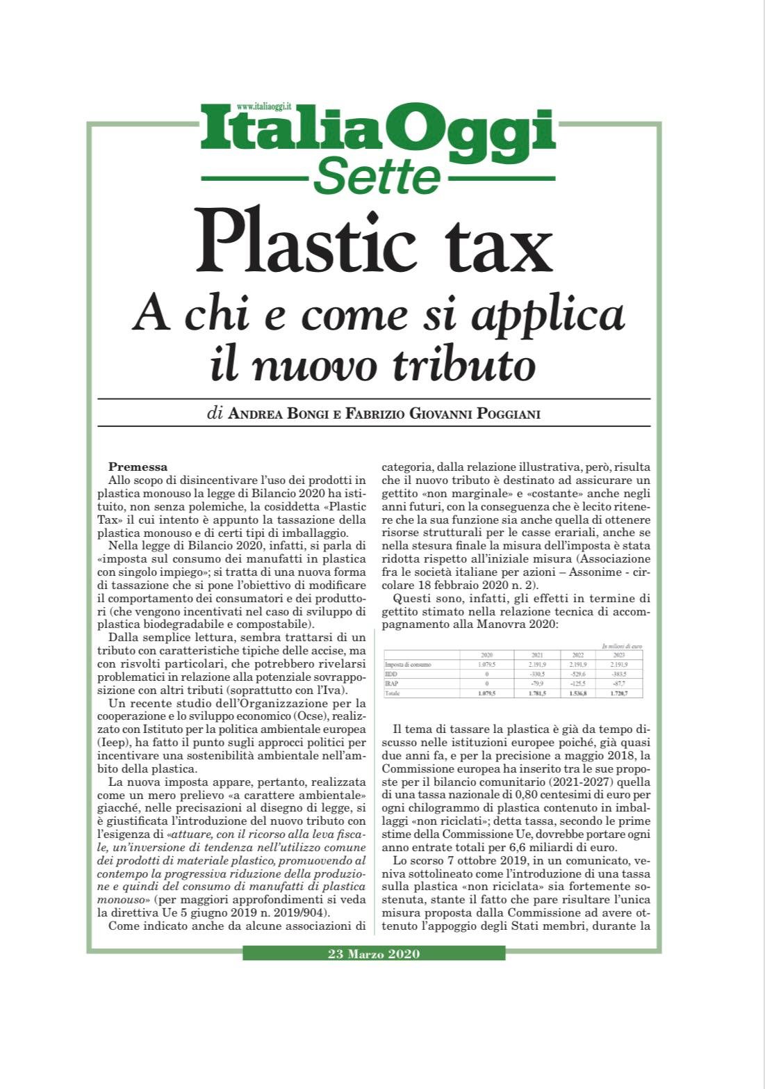 Plastic tax